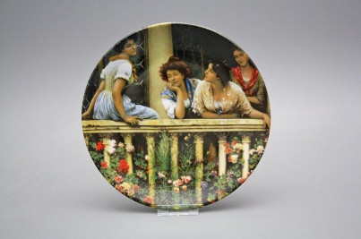 Hängeteller 19cm Frauen auf der Veranda č.1