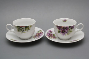 Teetasse 0,18l und Untertasse Ofelie Stiefmütterchen BB