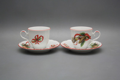 Kaffeetasse 0,18l und Untertasse Ofelie Weihnachtsschmuck CL č.1
