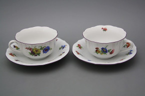 Tasse und Untertasse C1ZC1 Rokoko Bouquet FL