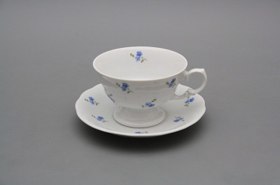 Teetasse 0,2l und Untertasse Alaska Vergissmeinnicht BB Streuer č.1