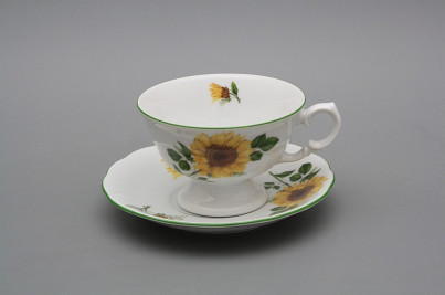 Teetasse 0,2l und Untertasse Alaska Sonenblumen ZL č.1