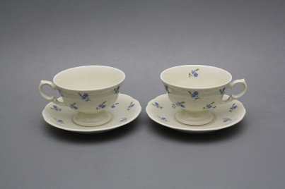 Teetasse 0,2l und Untertasse Alaska Vergissmeinnicht BB Streuer č.1
