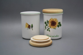 Dose mit Holzdeckel C Sonnenblumen ZL