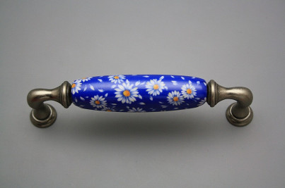 Rustikaler Griff 128mm Blue Daisy FV č.1