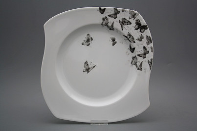 Flacher Teller 31,5cm Eureka Schwarze Schmetterlinge BB č.1
