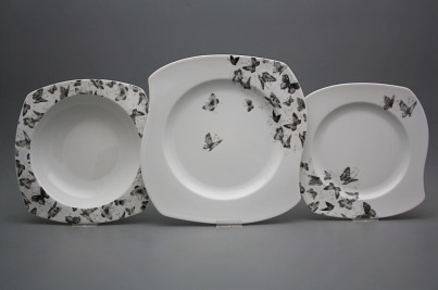Tellerset Eureka Schwarze Schmetterlinge 24teiliges BB č.1