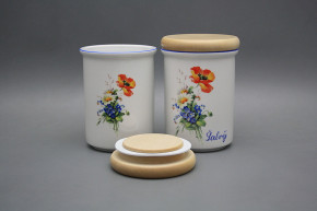 Dose mit Holzdeckel C Feldblumen AL