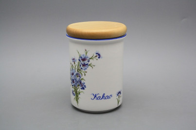 Dose mit Holzdeckel C Kornblumen AL č.1