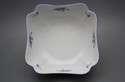 Quadratische Salatschüssel 24cm Rokoko Kornblumen EAL č.1