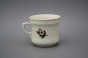 Perlen-Kaffeetasse groß 0,37l ECRU Herbs BB č.2