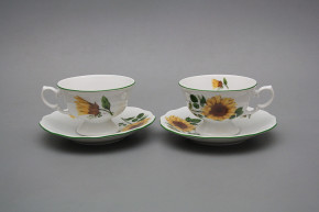 Moccatasse 0,1l und Untertasse Alaska Sonnenblumen ZL