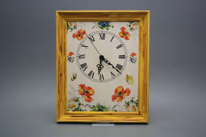 Wanduhr 25x30cm Feldblumen cHM