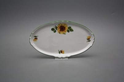 Platte oval Mini 20cm Sonnenblumen ZL č.1