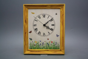 Wanduhr 25x30cm Frühling cHM