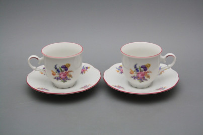 Tasse 0,135l und Untertasse Ofelie Iris Bouquet RL č.1