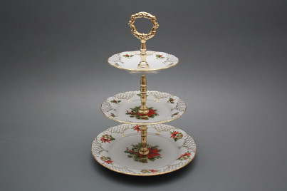Dreistöckige Etagere Ofelie Weihnachtsstern FGL Lux č.1