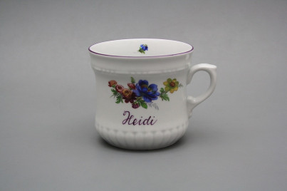 Perlen-Kaffeetasse groß 0,37l mit Widmung Bouquet FL č.1