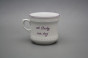 Perlen-Kaffeetasse groß 0,37l mit Widmung Bouquet FL č.2