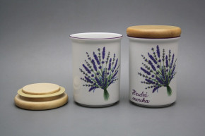 Dose mit Holzdeckel C Lavendel FL