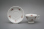 Teetasse 0,2l und Untertasse Alaska Rosarote Rosen BB č.2