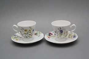 Kaffeetasse 0,2l und Untertasse Alaska Blumenwiese BB