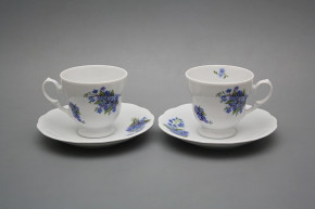 Kaffeetasse 0,2l und Untertasse Alaska Vergissmeinnicht BB