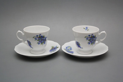 Kaffeetasse 0,2l und Untertasse Alaska Vergissmeinnicht BB č.1