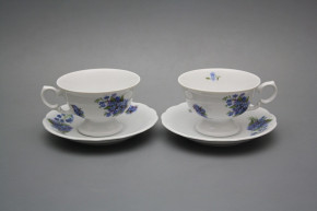 Teetasse 0,2l und Untertasse Alaska Vergissmeinnicht BB