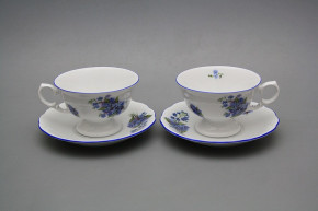 Teetasse 0,2l und Untertasse Alaska Vergissmeinnicht AL