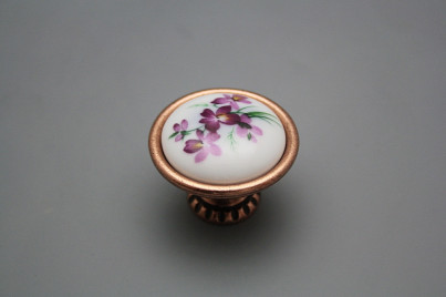 Rustikaler Handgriff Bohemia 40mm Viola mit Schleife CU č.1