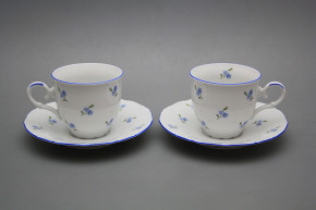 Kaffeetasse 0,18l und Untertasse Ofelie Vergissmeinnicht AL Streuer
