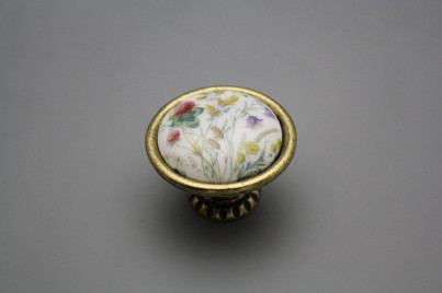 Rustikaler Handgriff Bohemia 40mm Blumenwiese č.1