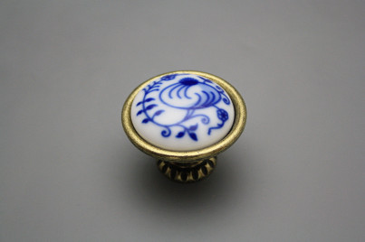 Rustikaler Handgriff Bohemia 40mm Zwiebelmuster Granatapfel č.1