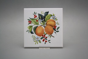 Fliese 15x15cm Apricot hellgrau glänzend