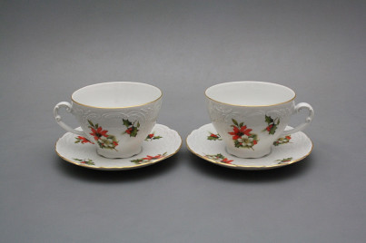 Teetasse 0,17l und Untertasse Opera Weihnachtsstern GL č.1