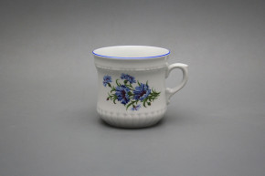 Perlen-Kaffeetasse klein 0,26l mit Widmung Kornblumen AL