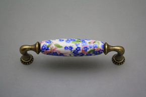 Rustikaler Möbelgriff Bohemia 128mm Vergissmeinnicht Chintz
