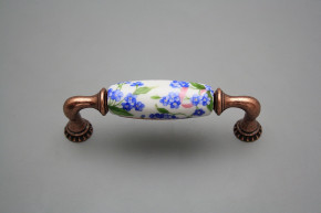 Rustikaler Möbelgriff Bohemia 96mm Vergissmeinnicht Chintz CU