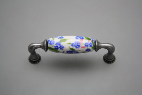 Rustikaler Möbelgriff Bohemia 96mm Vergissmeinnicht Chintz FV
