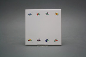 Fliese 15x15cm Streuer D weiß glänzend