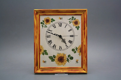Wanduhr 25x30cm Sonnenblumen cHM č.1