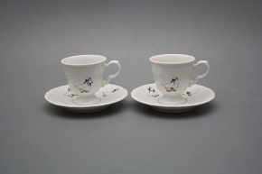Tasse 0,07l und Untertasse Marie Louise Gänse BB