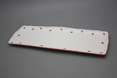 Viereckige Platte 45cm Rokoko Marienkäfern ACL č.1