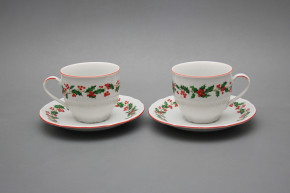 Tasse hoch 0,18l und Untertasse Verona Winterbeeren CL