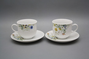Tasse hoch 0,2l und Untertasse Opal Blumenwiese Motiv B HBB