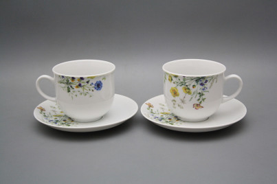 Tasse hoch 0,2l und Untertasse Opal Blumenwiese Motiv B HBB č.1