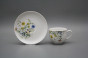 Tasse hoch 0,14l und Untertasse Opal Blumenwiese Motiv B HBB č.2