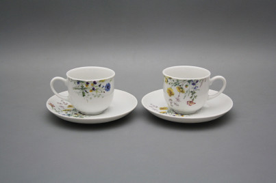 Tasse hoch 0,1l und Untertasse Opal Blumenwiese Motiv B HBB č.1