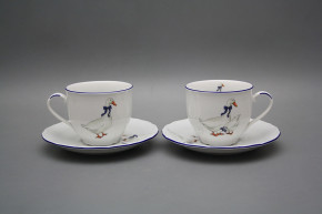 Tasse hoch 0,18l und Untertasse Verona Gänse ML